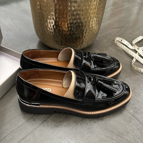 Franco Sarto Carolynn Tassel Loafer Black Patent (WIDE) - Picture 7 of 14